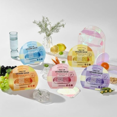 Combo 10 Miếng Mặt Nạ Dưỡng Da Banobagi Stem Cell Vitamin Mask 30g
