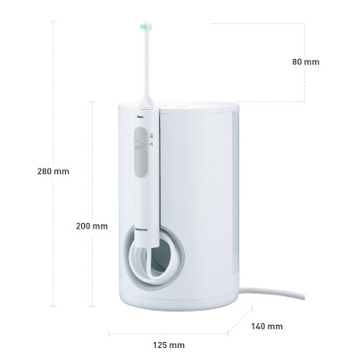 Combo Máy Tăm Nước Panasonic Công Nghệ Siêu Âm EW1613W451 và phụ kiện Đầu Tăm nước Thay Thế Panasonic WEW0982X401- Làm Sạch Kẽ Răng & Túi Nha Chu, Mát Xa Nướu - 10 Chế Độ - Bình Chứa Lớn - Hàng chính hãng