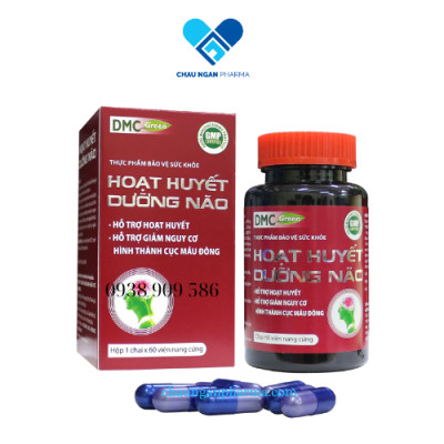 Viên Uống Bổ Não HOẠT HUYẾT DƯỠNG NÃO Domesco Hộp 60 Viên - Hỗ Trợ Tăng Cường Tuần Hoàn Máu Não, Cải Thiện Trí Nhớ, Ngăn Ngừa Hình Thành Cục Máu Đông, Giảm Đau Đầu, Hoa Mắt, Chóng Mặt