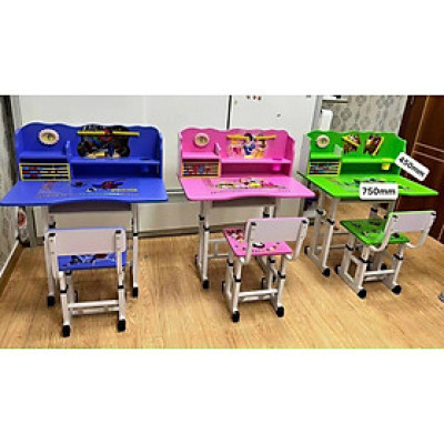 Bộ bàn ghế học sinh tiểu học có giá sách CTHS19 Tundo ngang 70 cm