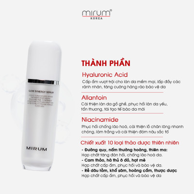 Tinh Chất dưỡng trắng da #Nám, #Tàn_Nhang & Làm_Trắng Da Mirum 45ml – Mirum Glow Synergy Serum