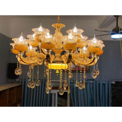 Đèn chùm PIKA pha lê trang trí nội thất sang trọng - kèm bóng LED chuyên dụng (hàng chuẩn loại 1, có ảnh chụp thật)