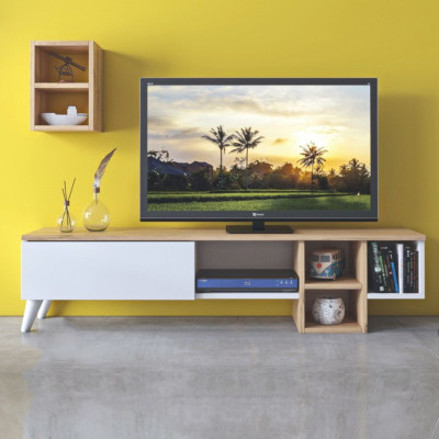 Kệ tivi gỗ đẹp cho phòng ngủ gia đình SMLIFE Tailong