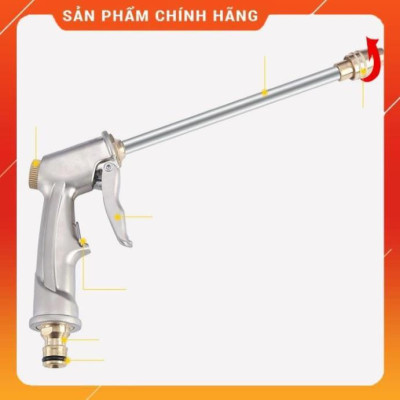 ️ Bộ dây vòi xịt nước rửa xe, tưới cây , tăng áp 3 lần, loại 15m 206701-2 đầu đồng,cút đồng+ đai