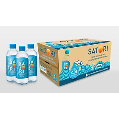 Thùng 24 Chai Nước Tinh Khiết Hoàn Lưu Khoáng SATORI (350ml/chai)