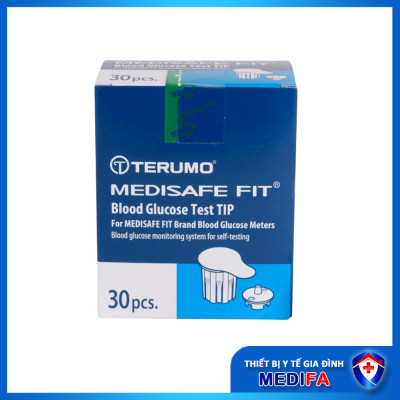 Hộp 30 que thử đường huyết tiểu đường Nhật Bản Terumo Medisafe Fit, niêm phong riêng từng que