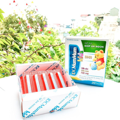 Siro ăn ngon cho bé, siro ăn ngon IDC Mum Mum ăn ngon ngủ ngon tiêu hóa khỏe, trẻ ăn ngon hộp 20 ống