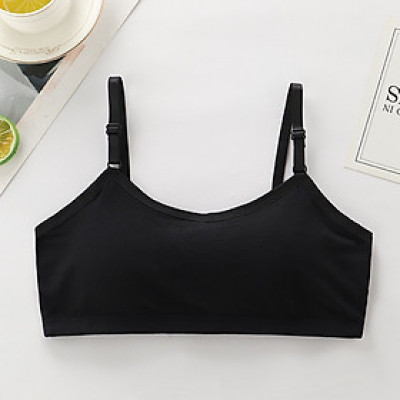 Áo Lót Nữ – Áo Lá Học Sinh Cotton Trơn Mút Liền Cài Sau 3 Móc F004 – 5 Màu, Free Size