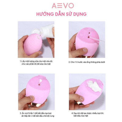 Máy rửa mặt massage AEVO Foam Cleanser tạo bọt nhanh giúp làm sạch sâu, thông thoáng lỗ chân lông, giảm mụn