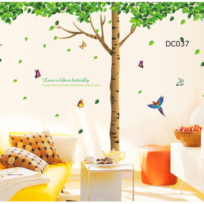 Decal dán tường Cây xanh bóng mát AmyShop DCX008 (225 x 300 cm)