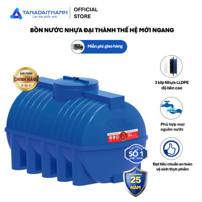 Bồn nước nhựa Đại Thành Thế Hệ Mới Ngang 500L 1000L 1500L 2000L - Hàng chính hãng, bảo hành 25 năm (Chỉ bán tại khu vực miền Nam)