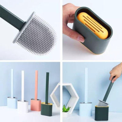 [ Xả Lỗ ] Chổi Cọ Toilet Silicon, Chổi Chà Rửa Nhà Vệ Sinh Bồn Cầu Thế Hệ Mới Siêu Sạch
