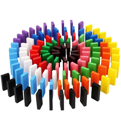 100 Quân Domino Xếp Hình Tập Nhận Biết MÀU SẮC Kích Thích TƯ DUY SÁNG TẠO Đồ Chơi Bằng Gỗ Tự Nhiên - Hàng Chính Hãng ĐỒ CHƠI TRÍ TUỆ
