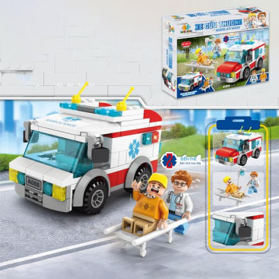 Đồ Chơi Lắp Ráp Xe Cứu Thương - Medical City Rescue - Toys&Joys 8727 (173 Mảnh Ghép)