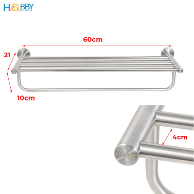 Giá treo khăn tắm quần áo đa năng inox 304 Hobby home decor GT4T