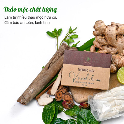 Thảo mộc vệ sinh cho mẹ Wonmom, xông vùng kín thơm tho, se khít Wonmom ( 10 Túi/Hộp )