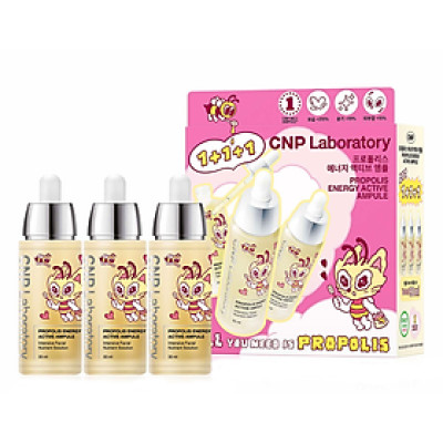 Bộ 3 Tinh chất phục hồi da keo ong CNP PROPOLIS ENERGY ACTIVE AMPULE SET 30ml