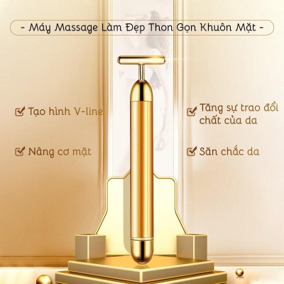 Máy massage mặt cầm tay mini làm thon gọn khuôn mặt, tạo hình V-line, massage Loại Xịn Có sẵn Pin chống thấm nước