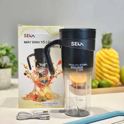 Máy Xay Sinh Tố Cầm Tay Seka NT889 (Model Mới Nhất 2025) Dung Tích 470ml Công Suất 150W - Hàng Chính Hãng