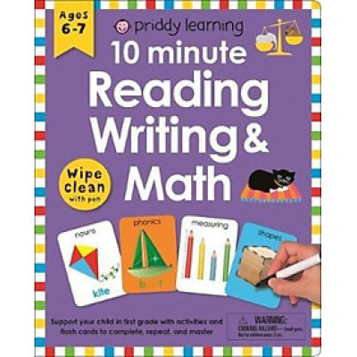 Sách - Wipe Clean Workbook: 10 Minute Reading, Writing, and Math by Roger Priddy (paperback)