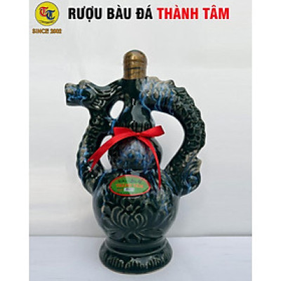 Đặc Sản Bình Định - Rượu Bàu Đá Thành Tâm BA BẦU Đậu Xanh (Màu xanh rêu) 650ml - OCOP 3 Sao