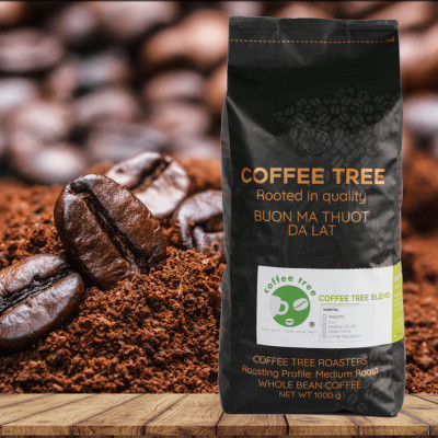 Cà phê hạt nguyên chất Coffee Tree đặc biêt (1kg) gu đậm đắng thơm - Cà phê pha phin hoặc pha máy từ BMT hiệu Coffee Tree