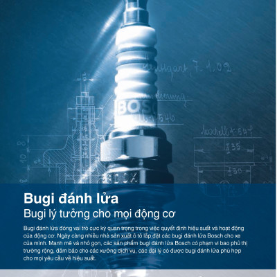Bugi Bosch Chân Ngắn (Double Platinum) Tuýp 16 Ren 14 - Toyota Vios, Altis; Hyundai; Kia; Mitsubishi