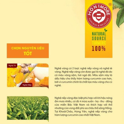 Combo 3 hộp Tinh nghệ Canxi Honimore 288g (18 gói)