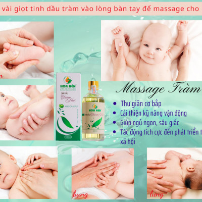 Tinh dầu Tràm Huế nguyên chất 100ml - Hoa Nén - Chuẩn VietGAP - Vegan - Chăm sóc sức khoẻ mẹ và bé
