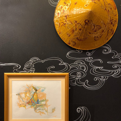 Tranh treo tường "Thêu Chân Dung Họa Tâm Hồn" - Tranh trang trí treo tường phòng ngủ, phòng khách, trang trí góc học tập, làm việc