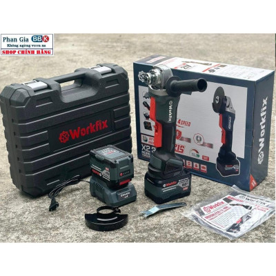 Máy Mài Pin WORKFIX 21V, Không Chổi Than, Pin 15 Cell, Lõi Đồng, Chống Khởi Động Lại, Tự Ngắt Khi Rơi Máy