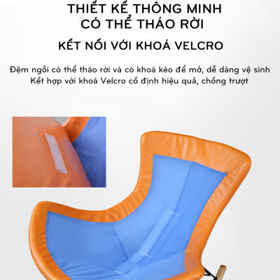 Ghế Thư Giãn Bập Bênh, Ghế Lười Đọc Sách Nghỉ Ngơi Có Kê Chân, Ghế Bập Bênh Giải Trí Xem Phim Bảo Hành 3 Năm