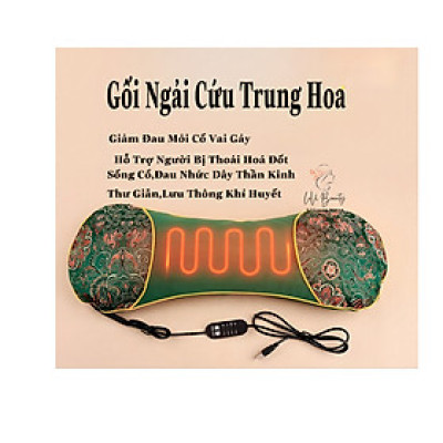 Gối Điện ngải Cứu dưỡng sinh . Gối chườmnóng giảm đau nhức xương khớp