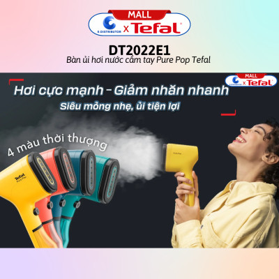 Bàn ủi hơi nước cầm tay Tefal DT2022E1 (Công suất 1300W) - Giao màu ngẫu nhiên - Hàng Chính Hãng - Bảo Hành 12 Tháng - Dung tích nhỏ gọn 70 ml