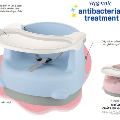 Ghế ăn dặm Richell Nhật Bản chất liệu kháng khuẩn | Baby