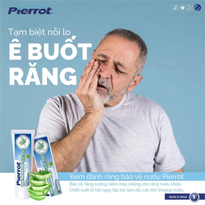 [ Mua 2 tặng 1 bàn chải ] Kem đánh răng bảo vệ nướu Pierrot 75ml