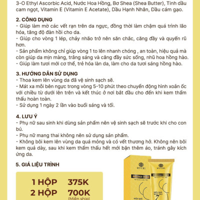 Kem nở ngực siêu tốc Massage cream Mychi - Vamico Group