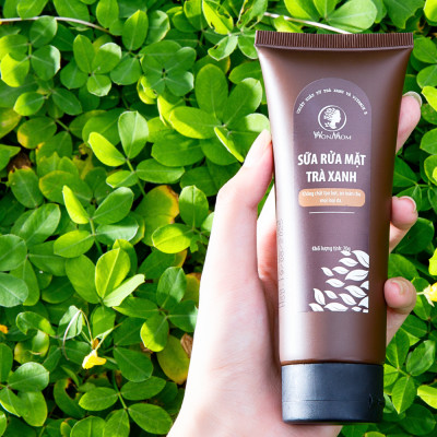 Bộ dưỡng da mặt organic, làm sạch da, ngăn ngừa mụn, trắng sáng da mặt Wonmom ( 1 sữa rửa mặt + 1 serum vitamin C )