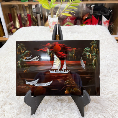 Tranh sơn mài cẩn ốc xà cừ cao cấp, ốc chìm, hàng xuất khẩu size 20x30 cm treo tường, trang trí làm quà tặng,...