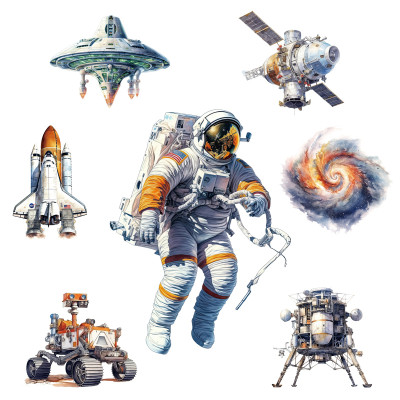 Sticker Giấy Dán Tường Decal Dán tường Tranh Dán Tường Trang Trí Tường Mẫu Thám Hiểm Mặt Trời ZDB-2735