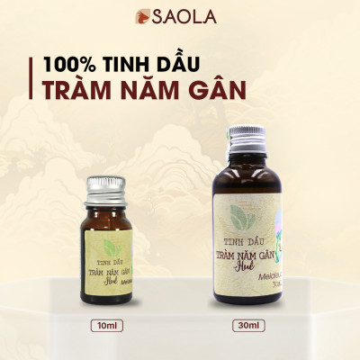 Tinh dầu Tràm năm gân (Tràm Úc) Huế 30ml (Niaouli oil) - Ngừa cảm mạo, giữ ấm cơ thể, đuổi côn trùng, giảm say xe, lọc không khí - Hàng Chính Hãng
