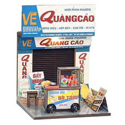 MÔ HÌNH SÀI GÒN THU NHỎ - XE BÁNH MỲ - AD02 - THẾ GIỚI TÍ HON