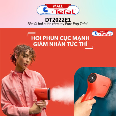 Bàn ủi hơi nước cầm tay Tefal DT2022E1 (Công suất 1300W) - Giao màu ngẫu nhiên - Hàng Chính Hãng - Bảo Hành 12 Tháng - Dung tích nhỏ gọn 70 ml