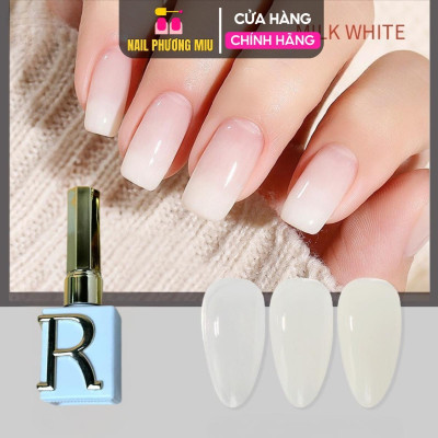 Sơn Gel Màu Thạch Nước Gạo CR Milk White Cao Cấp 15ml Làm Nail Đậm Đặc, Bóng Mượt, Lên Màu Chuẩn Sơn Dirse Trắng Sữa Nhạt Nữ Women