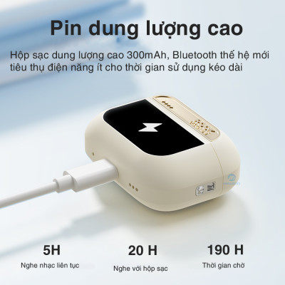 Tai nghe bluetooth không dây nhét tai chống ồn chủ động ANC ROCKSPACE A5 Pro TWS có mic hàng chính hãng BH 12 tháng