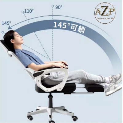 Ghế Trưởng Phòng Ergonomic AZP-9908-TRẮNG Hỗ Trợ Cột Sống Lưng, Có Ngả Lưng