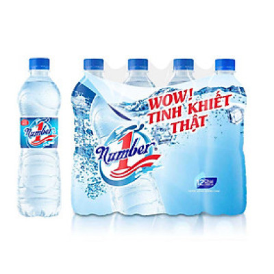 Lốc 12 chai Nước uống đóng chai Number 1 chai PET 500 ml