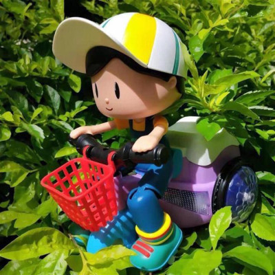 Đồ chơi Xe đạp bốc đầu, xoay 360 độ có đèn nhạc phát sáng