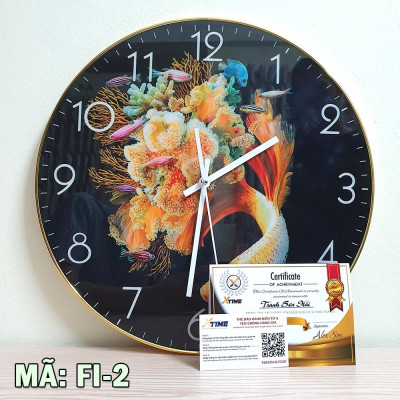 Đồng hồ nghệ thuật treo tường, chính hãng XTime, máy kim trôi, Bảo hành 1 đổi 1