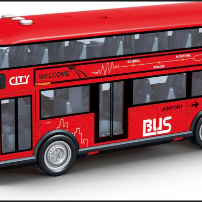 TOYSTAR - 666-29Q Mô hình Xe buýt hai tầng tỉ lệ 1:14  (KT 29x8x12cm)